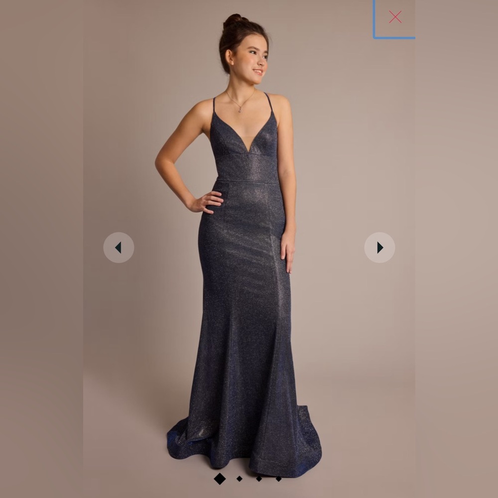 v-neck glitter knit mermaid dress